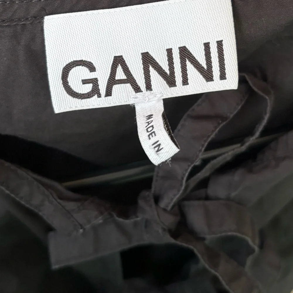 Ganni | Cotton Poplin Tie String Dress - Picture 4 of 4